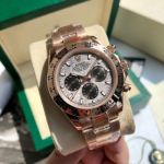 ROLEX Watch New Model 2025 Daytona 904L Steel Self-produced Movement Gold Bracelet Grey with Black Watch